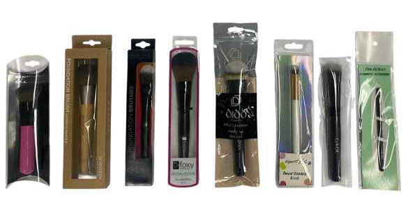 Packaging solutions that clearly display and protect brushes while showcasing a distinctive professional brand image and visual appeal.